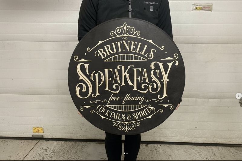 Britnells Speakeasy Sign - Clean
