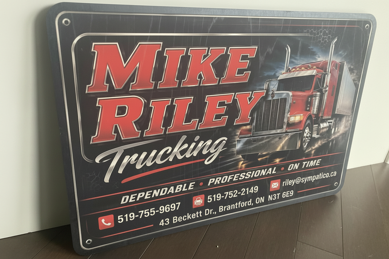 Mike Riley Trucking Sign - Clean